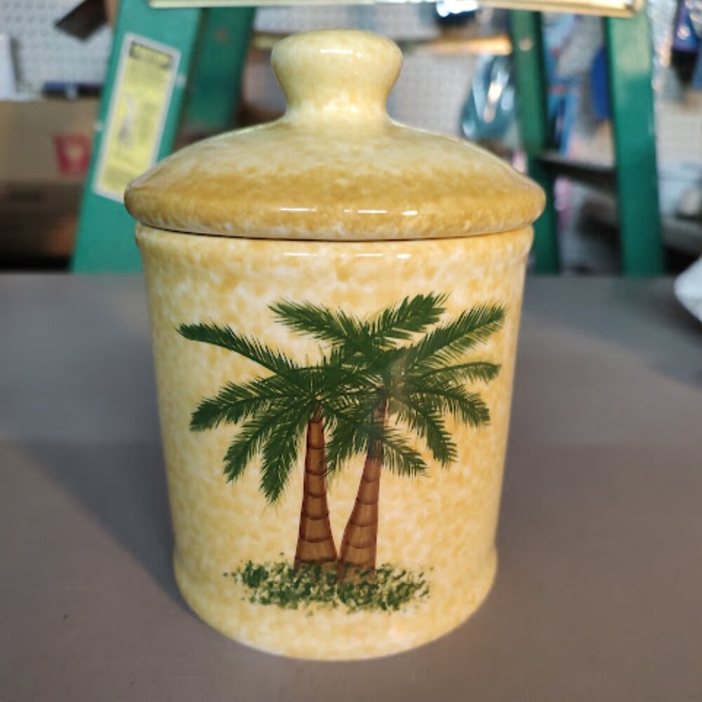 Tropical Ceramic Candy Jar